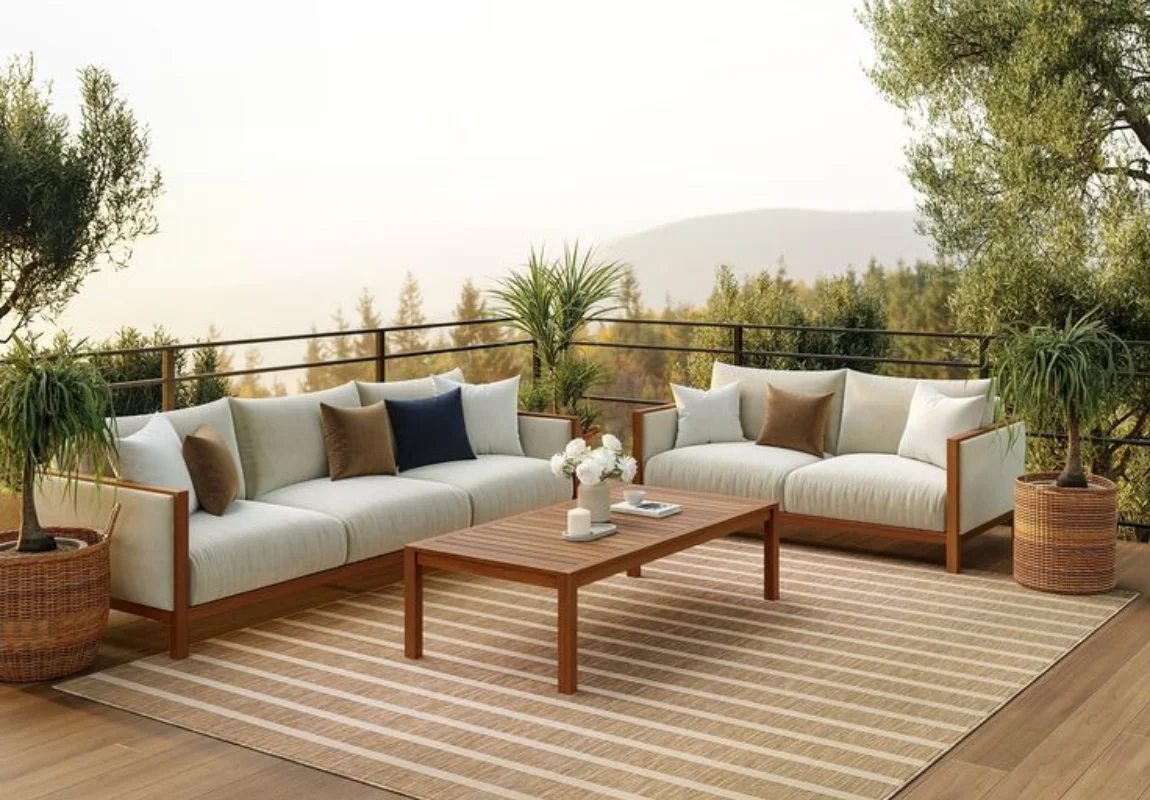 Durable outdoor rug for patio use