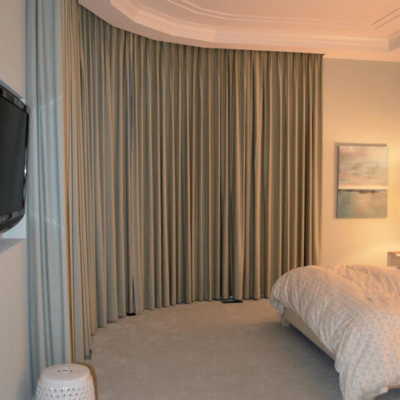Modern blackout curtains in bedroom