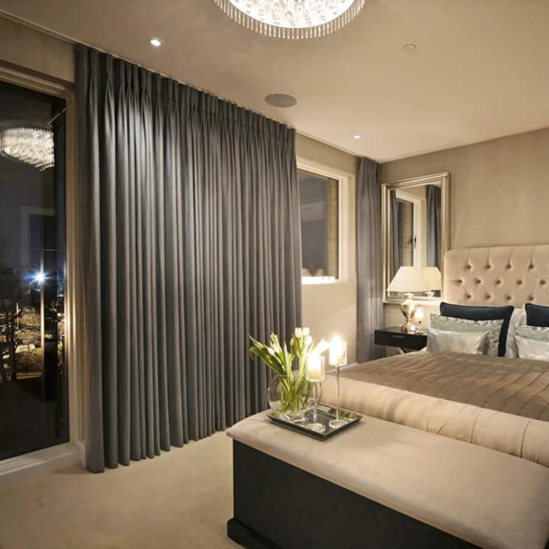 Thick soundproof curtains for noise control