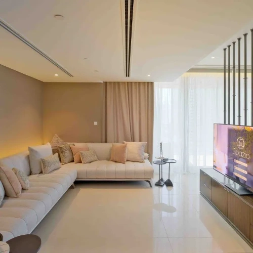 Modern apartment furniture setup