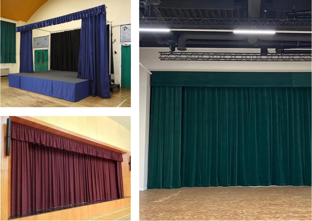 Backdrop curtains for stage performances