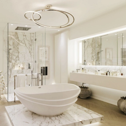 Freestanding bathtub setup Dubai