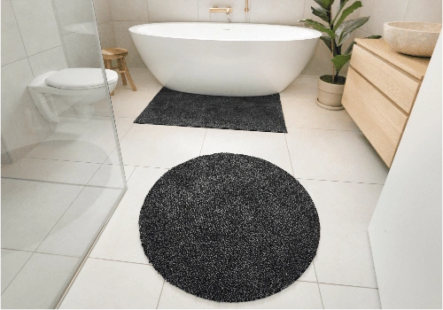 Soft carpet for bathroom dry area