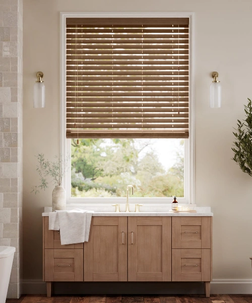 Moisture-resistant wood blinds