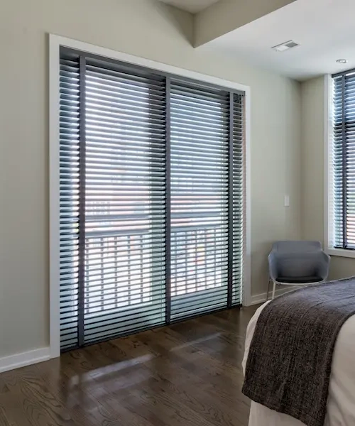 Aluminum blinds for bedroom privacy