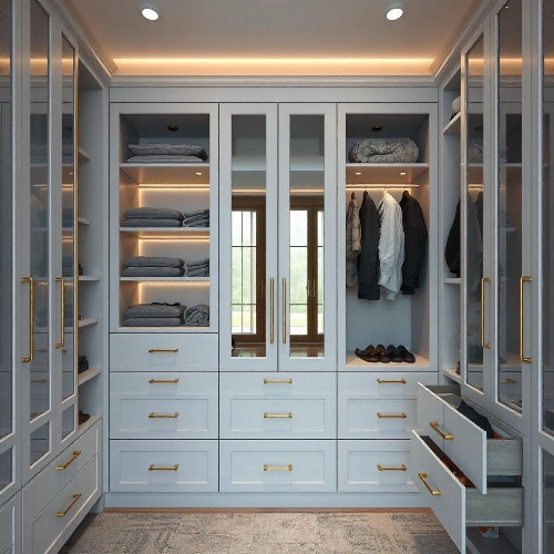 Custom closet systems for bedroom