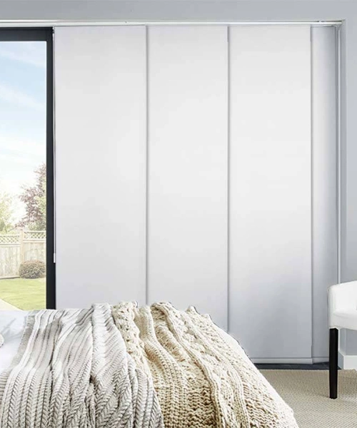 Cozy panel blinds for bedroom