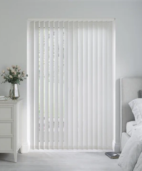 Bedroom vertical blinds