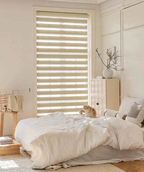 Privacy zebra blinds for bedroom