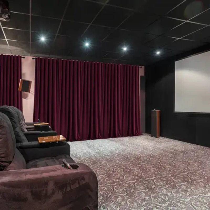 Blackout theatre curtains fitted