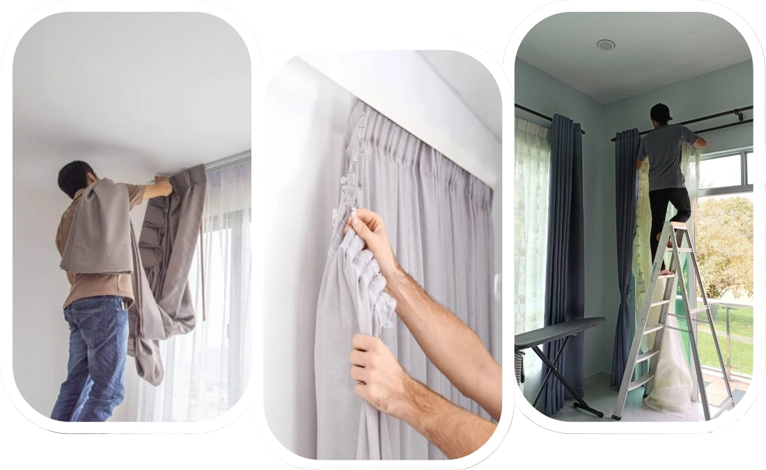 Expert curtain fixing Dubai service