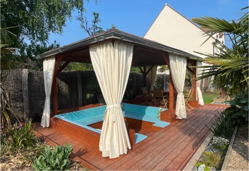 Custom Outdoor Curtains Installation