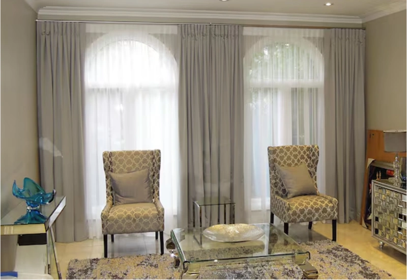 Custom Linen Curtain Installation Completed