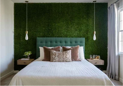 Artificial grass bedroom balcony