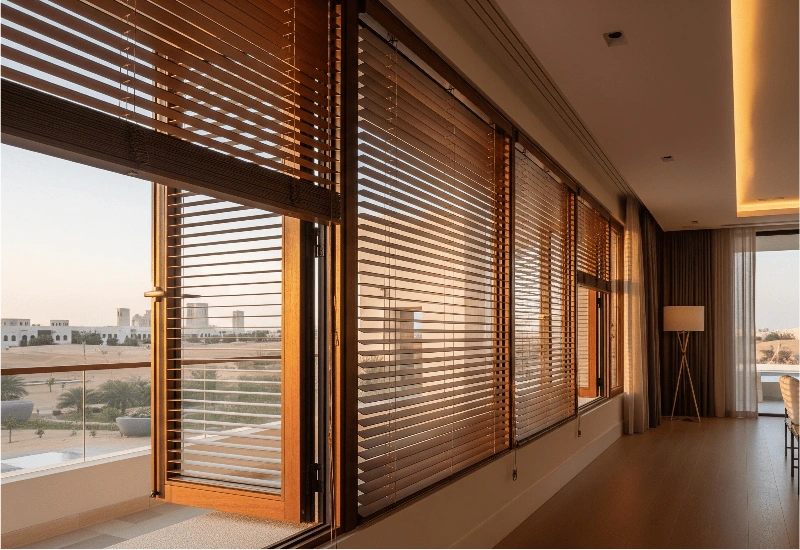 Expert wood blinds in Dubai