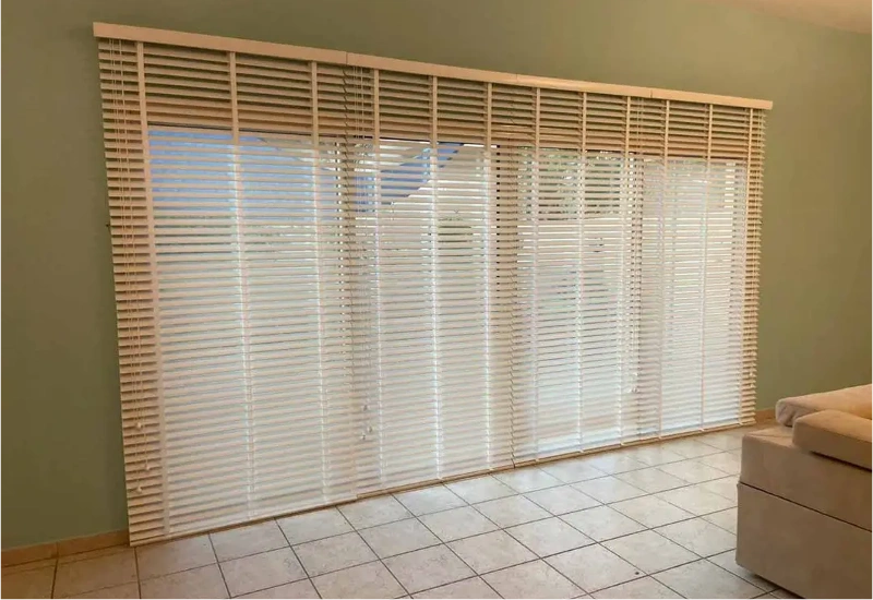 Completed wood blinds fitting