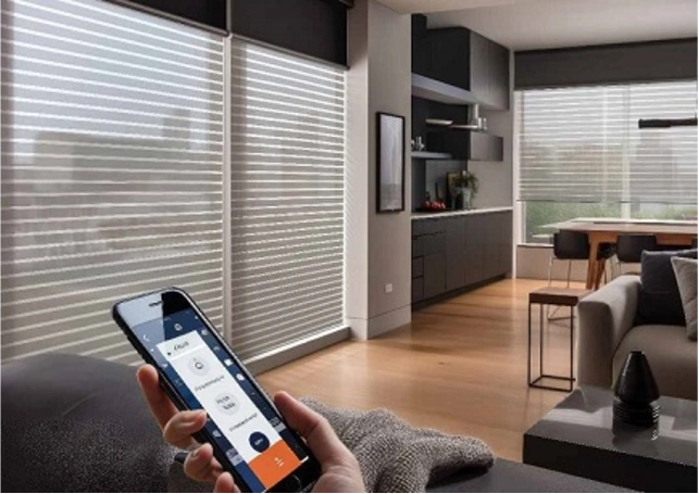 Smart motorized duplex blinds