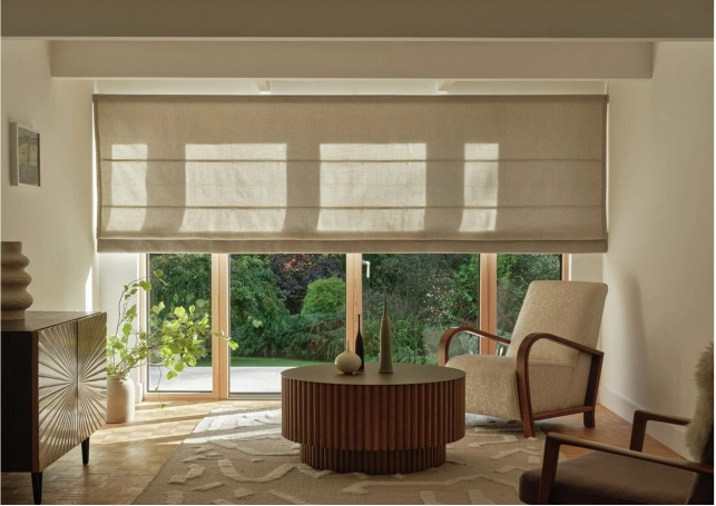 Elegant Automated Roman Blinds