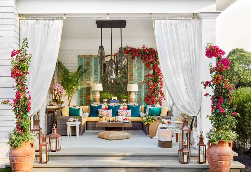Outdoor Curtains with Wave Design