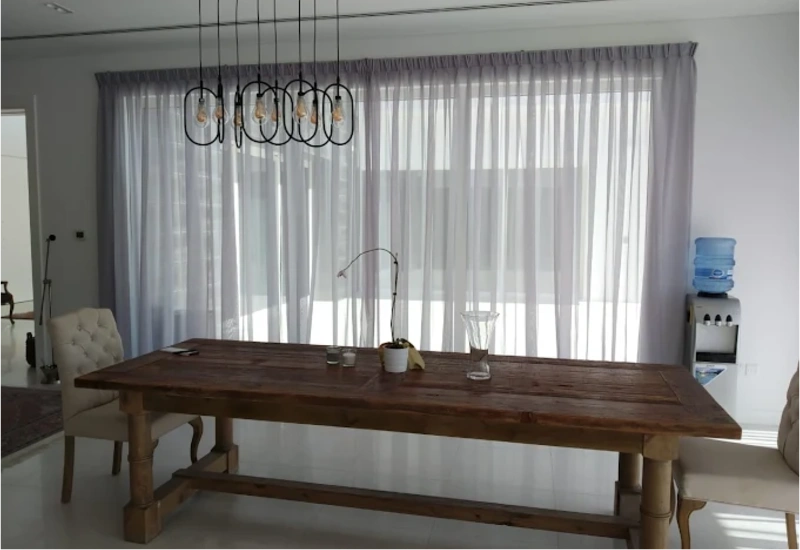 sheer curtain with elegant fall
