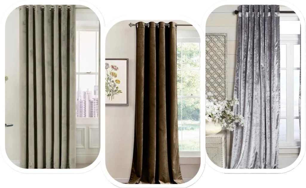 stylish velvet curtains Dubai