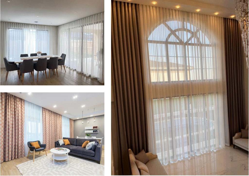 Elegant wave window curtains for home