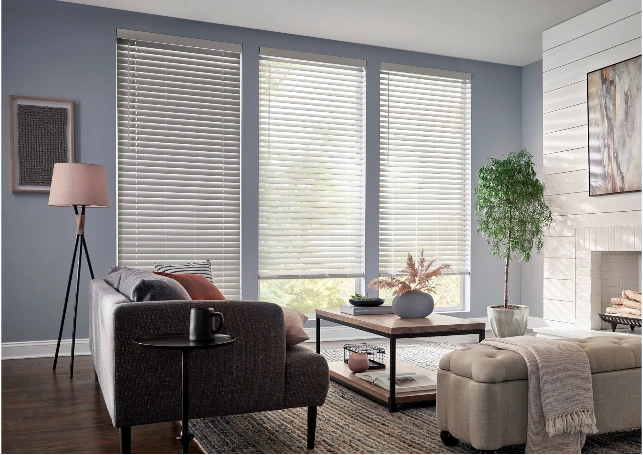 Faux wood blinds design