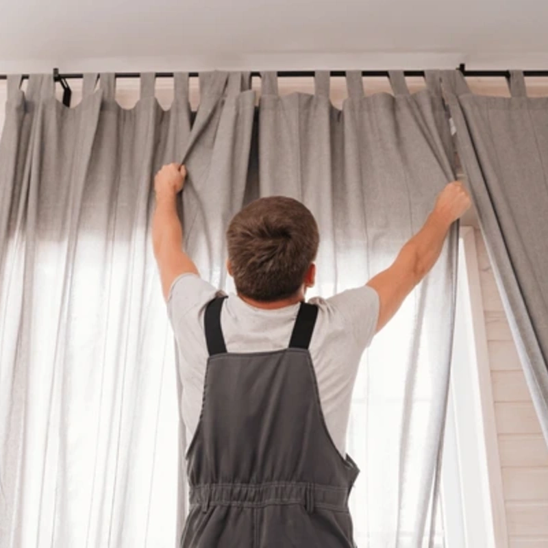 Hotel curtain fixing service Dubai