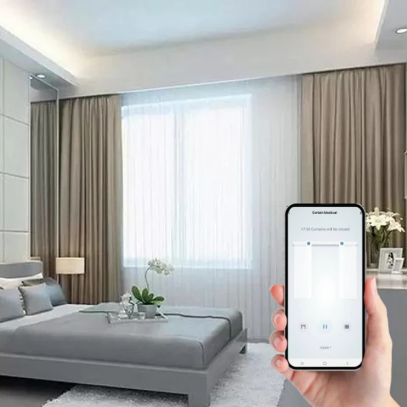 Hotel motorized curtain with remoe control