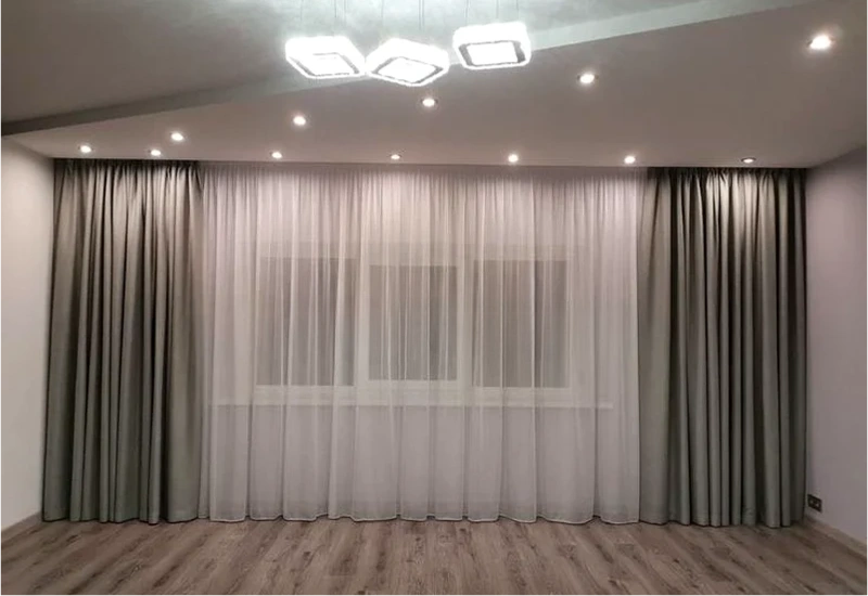 Hotel room curtains installation project