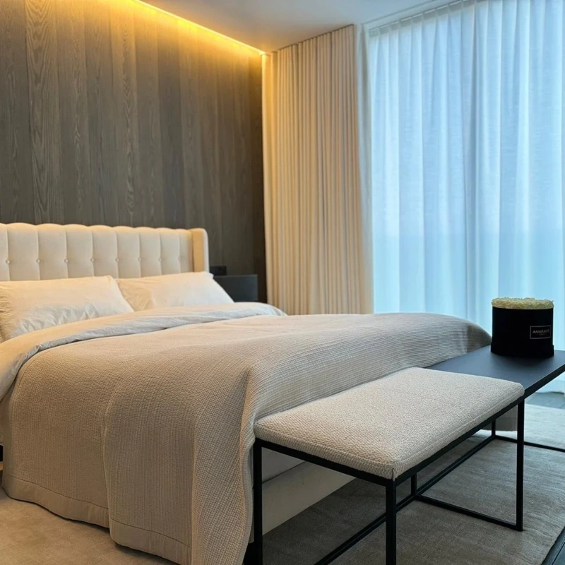 Hotel wave curtain with modern style
