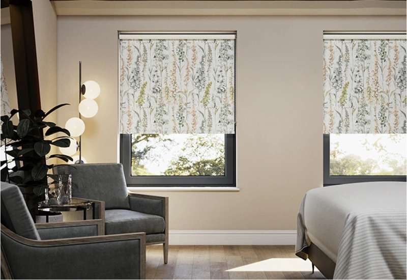 Custom printed blinds installation in progress