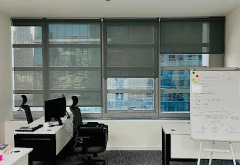 Modern window blinds setup