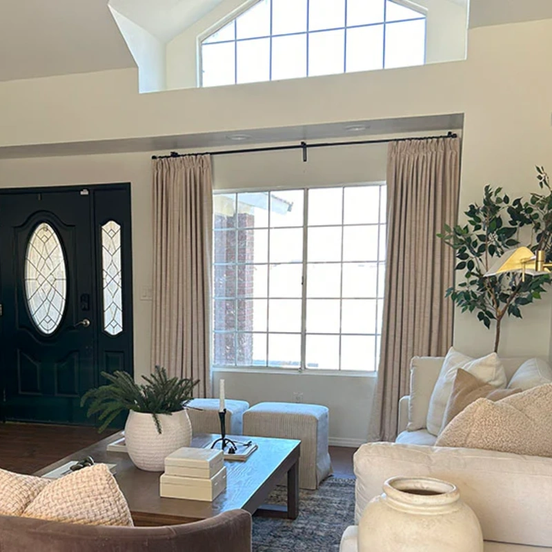 Living Room Linen Curtains Dubai