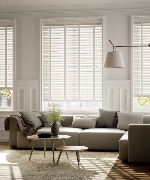 Elegant venetian blinds for living room
