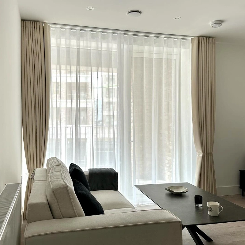 Living Room Wave Fold Curtains