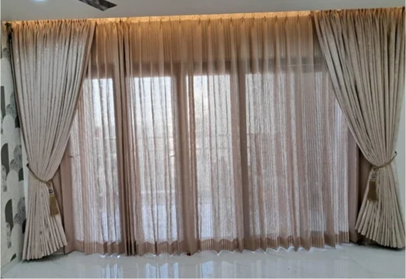 Luxurious Linen Curtain Installation