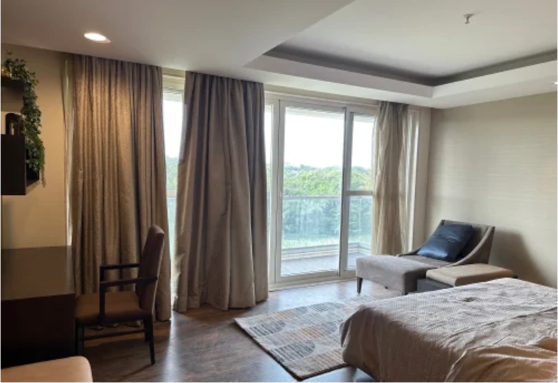 Luxurious Silk Curtain Installation