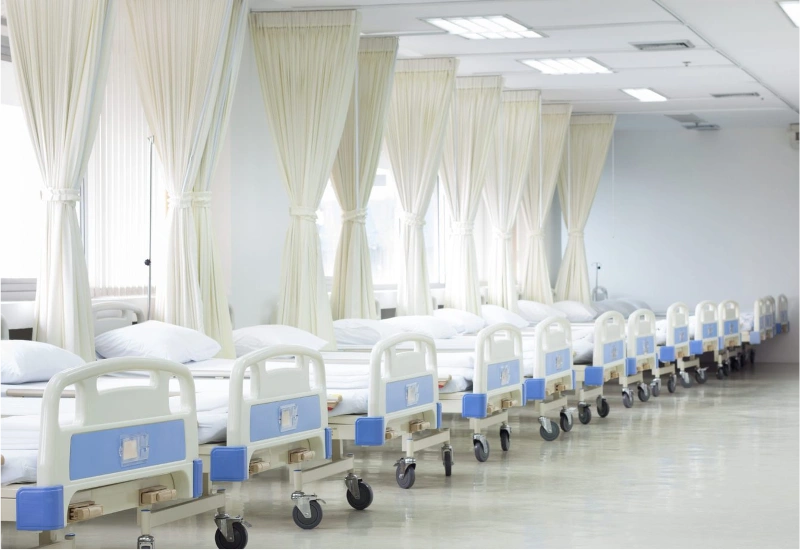 Hospital Velvet Curtains Installation