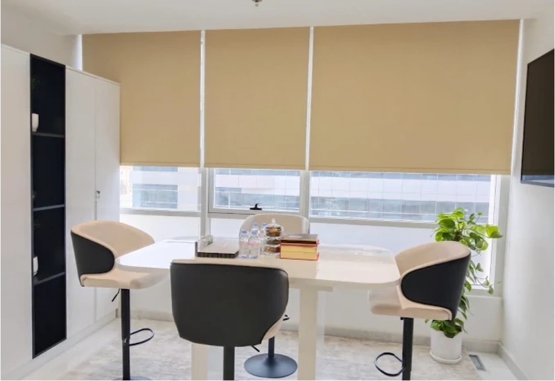 Luxury roller blinds setup