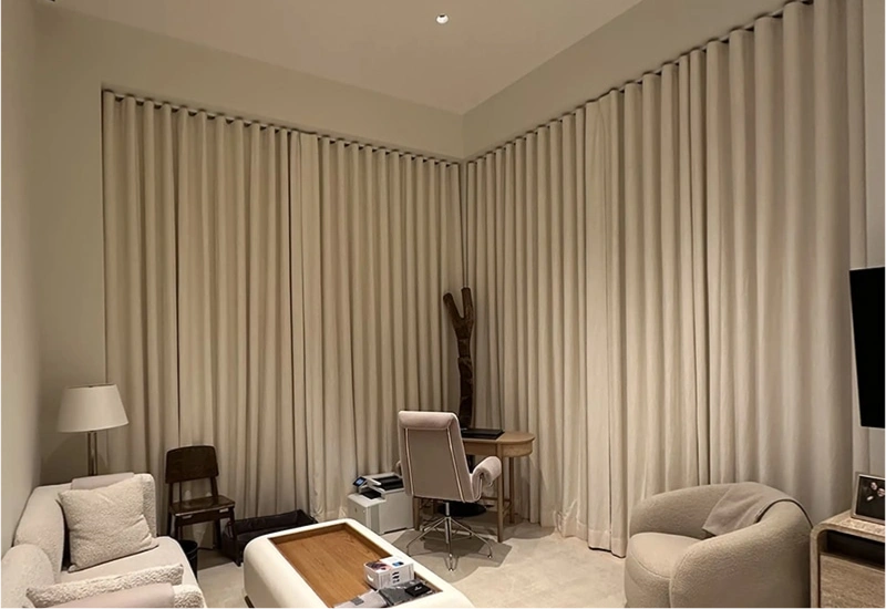 Modern Soundproof Curtain Installation