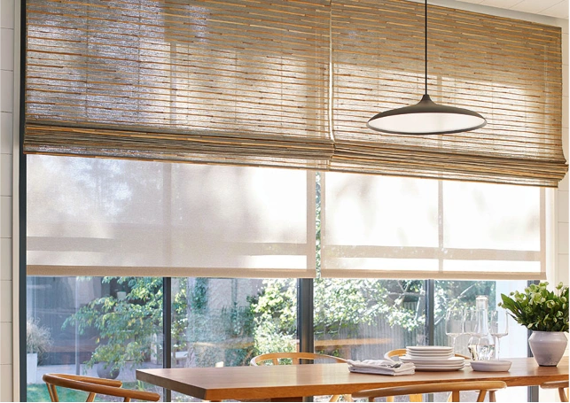 Natural bamboo blinds style