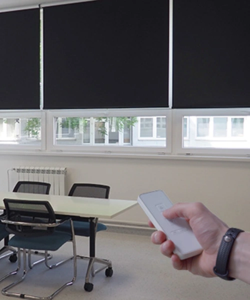 Automated office window blinds