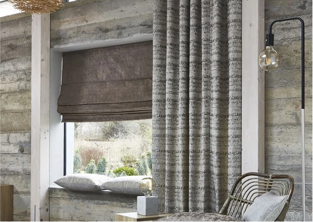 Fabric fold blinds office