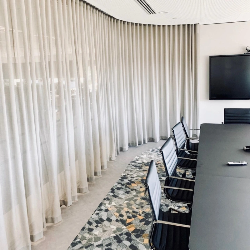 Sheer curtains for modern offices
