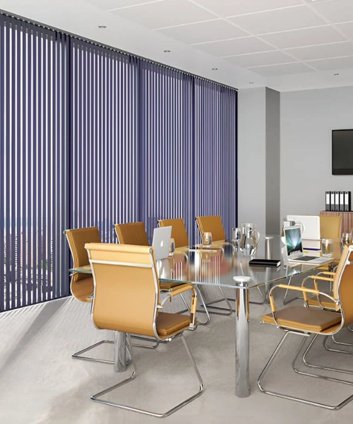 Vertical blinds for workspace