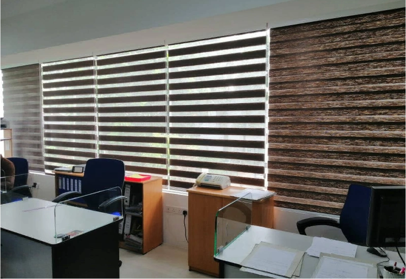 Office Zebra Blinds Fitting