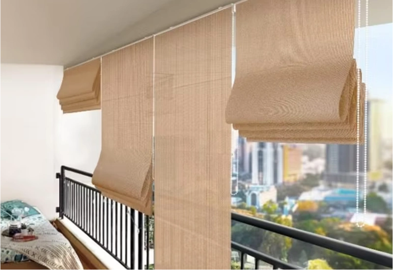 Bamboo blinds for patio space