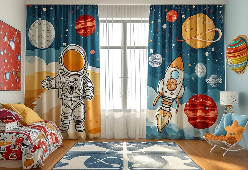 Kids Curtain with Playful Design