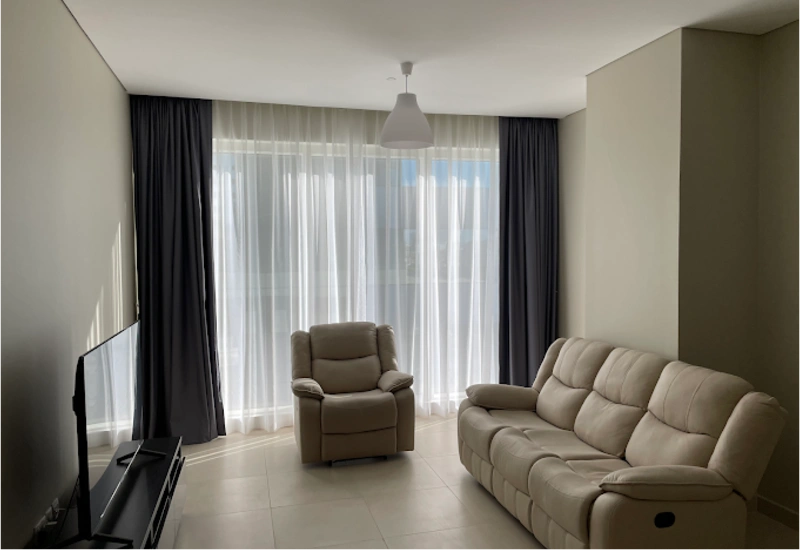 premium curtains fitted in living room